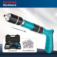50/100 Nails Mini Nail Gun Ceiling Artifact Adjustable Ceiling Tool Manual Mesin Menembak Konkrit