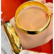 Bangle Gelang Tangan Donut Licin Gold Bangle 916