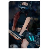 LED Leg Bag 3.5Liter MotoCentric Universal Biker Rider Adjustable Elastic Beg Kaki Belt Hook Durable