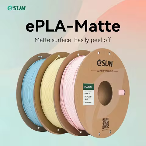 eSUN PLA Matte 3D Printer Filament 1.75mm ±0.03mm 1KG Spool (2.2lbs) Multi‑Color Neatly Wound Fast S
