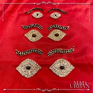 Hindu Deity Idols Amman Ayya Kanmalar/Eyes & Eyebrow 1 set Alangaram Jewellery Alankaram Mad Urban