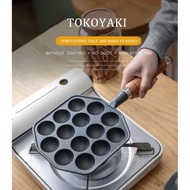 KIO  12/14 Cavities Takoyaki Pan Takoyaki Maker Octopus Small Balls Cast Iron Pan Home Baking Grill Pan