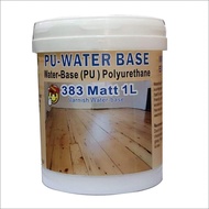 383 MATT CLEAR COAT 1L PU WATER BASE POLYURETHANE P.U EXTERIOR AND INTERIOR LOW VOC WOOD AND METAL A