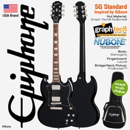 ⭐ศูนย์ไทย/USA Brand⭐ Epiphone® SG Standard กีตาร์ไฟฟ้า ทรง SG 22 เฟรต ดีไซน์ Inspired by Gibson + แถ