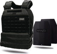 HANZO Premium Weighted Vest, Workout Weight Vest with Weights included. Weight Vest for Men 14lbs/20
