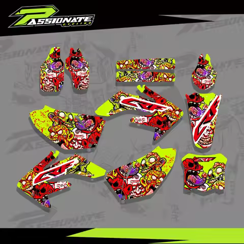 New Style TEAM GRAPHICS BACKGROUNDS DECALS STICKERS Kits For Honda CRF250 CRF250R CRF 250 250R 2008 