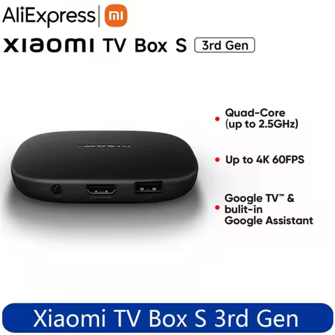 Original Global Version Xiaomi TV Box S 3rd Gen 4K Ultra HD 2G 32G WiFi BT5.2 Google TV Cast Netflix