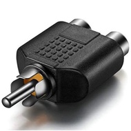 Y Splitter connector Adapter 1 RCA to 2 RCA Female connector