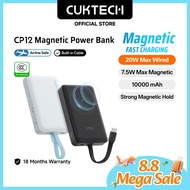 【3C Certification】CUKTECH Magnetic Powerbank 10000mAh 20W Max Fast Charging Wireless Charger with Bu