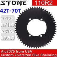 Stone Round Aero Chainring 110BCD for Shimano 105 R7100 UT R8100 DA R9200 42T 48 50 58T 62T 66T 70T 