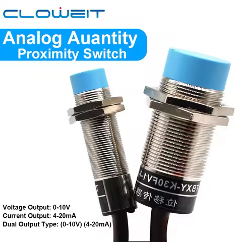 M18 Analog Proximity Switch M12 M30 Linear Displacement Sensor Output 0-10V 4-20mA Distance 8mm Indu