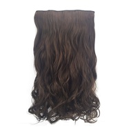 Wig Keriting Anak Perempuan, Rambut Palsu Lurus Panjang 5 Klip
