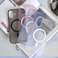 New Style Ice Fog Magnetic Apple 16promax Phone Case 15/14 Ultra-Thin Frosted iphone13/12 Transparen
