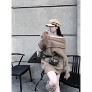 •Kingshopbeauty•QC Pretty Off-Shoulder Sweater with Belt [H09]