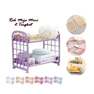 Mini Plastic Shelf / Mini 2-Tier Shelf / Mini 2-Tier Table Shelf / Multipurpose Table Shelf