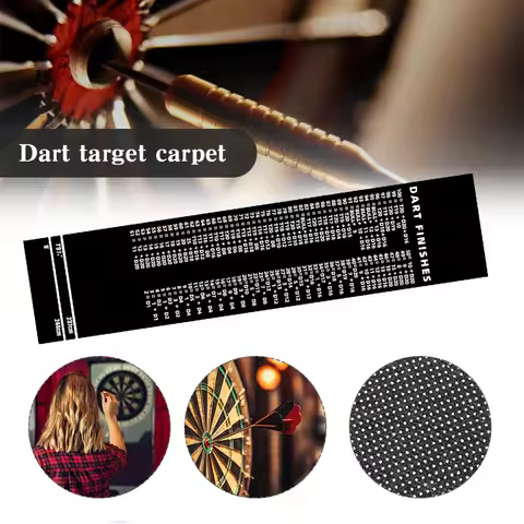 Dart Mat Non Slip Darts Mat Checkouts with Throw Lines Professional Darts Mat Heavy Duty Dart Points