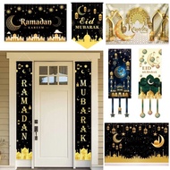 Ramadan Hari Raya Wall Decor Door Stickers Backdrops Banners Festive Wall Stickers Home Decoration