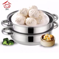 ZFX  2layer Siopao/Siomai Steamer Stainless Steel Cooking Pots boiler steel cooking steamed