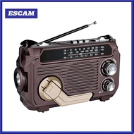 Norman Malthus Solar Radio Compact Solar Radio Waterproof Solar Hand Crank Radio with Bluetooth Spea