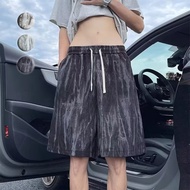 Tie Dye Corduroy Shorts for Men Women Summer Oversized Casual Beach 5-Inch Breathable Shorts Big Siz