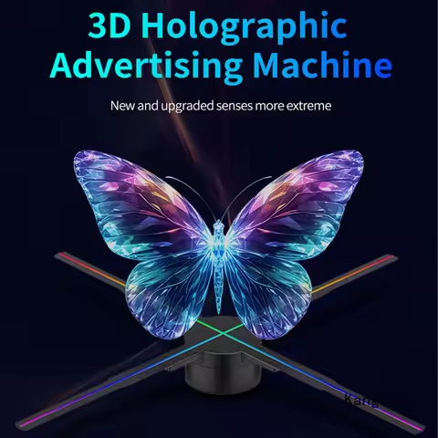 P65 3D HD Hologram Fan Projector LED Sign Holographic Player support Image Video Shop Bar Party Adve