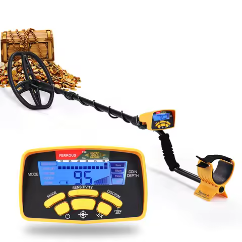 Gold Metal Detector MD6450 With 5 Detection Modes with 11" Waterproof Search Coil Professional Under
