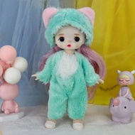 Movable Joints Cute BJD Doll Lifelike Colorful Movable Joints Mini Girl Doll Little Doll Toy Cute Mi