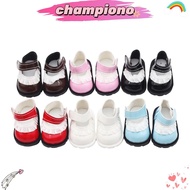 CHAMPIONO Doll Shoes, 20cm Leather Mini Shoes, Mini Replacement Lace Adhesive Shoes Birthday Gifts