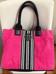 Tory Burch Ella Stripe Canvas Tote / TORY BURCH 條紋帆布托特包