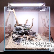 (Ready Stock) Local Seller Cube Series Crystal Clear Tank CC Tank Aquarium Super White Clear Glass F