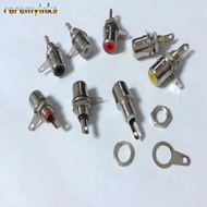 RAREM 15 Pcs RCA Jack Chassis Mount Connector, Single Hole Female RCA Panel Mount Connector, Durable