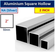 2 Inch Aluminum Square Hollow 25mm Silver Color Aluminum Bar NA 50mm Aluminium Square Tube Aluminium