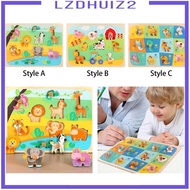 [Lzdhuiz2] Animal Puzzle, 3D Wooden Puzzle, Wooden Toy, Baby Hand As Birthday Gift