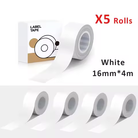 5 Rolls 9/12/16mm*4m Lable Refills for MakeID L1 E1 Q1 P12 Label Print Paper Refills Standard Lamina