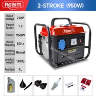 REAIM Genset Portable 4000W 63CC Pembangkit Listrik Mini untuk Rumah Tangga & Outdoor Bensin Irit Si