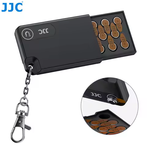 JJC Portable Hearing Aid Battery Case For 11 Slots Size312 P312 312A PR41 P13 P10 Batteries 6 Slots 