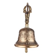 ทิเบตพุทธ Bell Bronze กระดิ่งมือกับ Vajra Padding สำหรับผู้สวดมนต์ทำสมาธิ