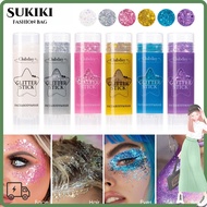 SUKIKII Sequins Glitter Stick, Portable 6color Glitter Cream,  Body Paint Glitter Body Glitter Stick