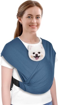 CUBY Swaddle Dog Sling Carrier for Small Dogs Front Pet Sling Carrie Chest Hands Free Adjustable Cat