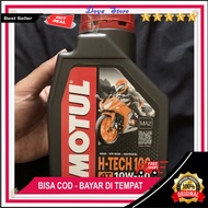 MESIN Motul H-TECH 100 10W-40 Fully Synthetic Engine Oil Ori Motul JASO MA2 Satria Vixion R15 etc Or