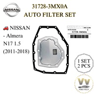 🚗 31728-3MX0A NISSAN PENAPIS TRANSMISI AUTO + GASKET | AUTO FILTER SET NISSAN ALMERA N17 AUTO TRANSM
