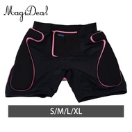 MagiDeal Protective Padded Shorts Activewear Black Comfortable Hip Protection Protective