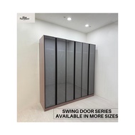 Almari Pintu Ayun & Wooden/Glass Swing Door Wardrobe (5x8/5x9/5x10) (8x8/8x9/8x10) (10x8/10x9/10x10)