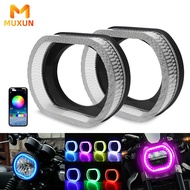 LED 3D 2D RGB Bluetooth APP Control Crystal BMW Projector Shroud Angel Eye Custom 2.5 inch