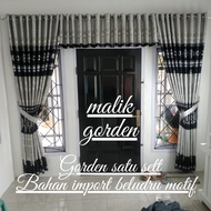 Gorden Jendela Pintu Minimalis Smokring Motif Batik Gorden Satu Set Poni A tas Pintu Minimalis