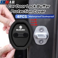 4Pcs Suzuki Silicone Car Door Lock Protection Cover Door Lock Shock Absorber Silent Accessories for 