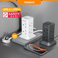 [New Tuoyuan Electronic Technology] TESSAN Tower Extension Plug with USB Type C Multi Plug Extension