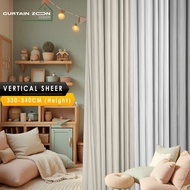 Curtain zoon - Sheer 4 Mix Curtain Window Ready Made Hook Eyelet (330cm-340cm)