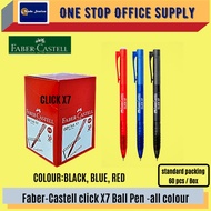 Faber-Castell Click X7 -60 PCS / Ball Point Pen / 1422 Ball Pen / Click X Ball Pen / X7 Ball Pen