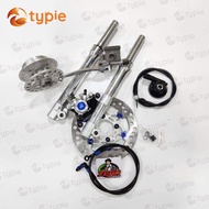 กระบอกกลึง + แกนตัด2นิ้ว เวฟ110i + ดุมเจาะลายดาว + ปั๊มบนยิงทราย + สายเบรคหัวฟันเฟืองสีน้ำเงินตัดดำ 